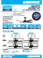 Airborne Breeze Silent AC motor specifications sheet