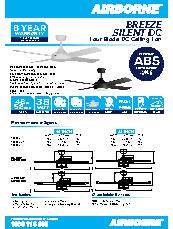 Airborne Breeze Silent DC motor specifications sheet