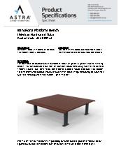 Barcelona Platform Bench (Merbau Hardwood) - Spec Sheet