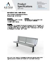 Barcelona Seat (Anodised Aluminium) - Spec Sheet (No Armrest)