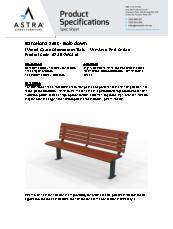 Barcelona Seat (Wood Grain Aluminium - Western Red Cedar) - Spec Sheet (No Armrest)