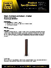 Black Architectural Bollard - Slatted (Merbau Hardwood) - Spec Sheet