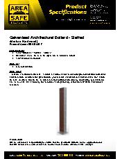 Galvanised Architectural Bollard - Slatted (Merbau Hardwood) - Spec Sheet