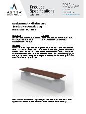 London Bench plinth mount - Merbau Slats - Specification