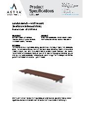 London Bench wall mount - Merbau Slats - Specification