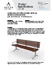 Astra Street Furniture London suite – DDA seat splay leg Merbau slat (arms) specifications