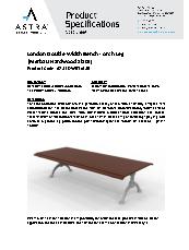 London Double Width arch leg bench - Merbau slats - Specification