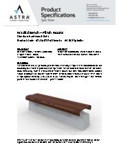 Astra Street Furniture Madrid suite – bench plinth mount Merbau slat specifications