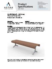 Astra Street Furniture Madrid suite – bench splay leg Enviroslat specifications