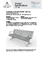 Astra Street Furniture Madrid suite – DDA seat splay leg aluminium slat (arms) specifications
