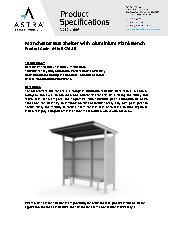 Manchester bus shelter with Ali plank bench – spec sheet