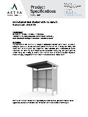 Manchester bus shelter with no bench – spec sheet