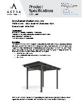 Manchester Shelter 3m x 4m (Clear Anodised Slat Screen) - Spec Sheet