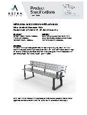 Astra Street Furniture Madrid suite – DDA seat aluminium 1500 (arms) specifications