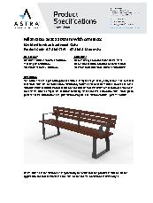 Astra Street Furniture Madrid suite – DDA seat Merbau 1500 (arms) specifications
