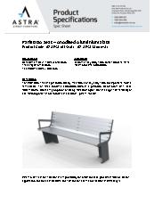 Astra Street Furniture Paris suite – DDA seat aluminium slat (arms) specifications