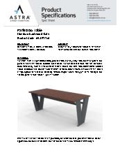 Astra Street Furniture Paris suite – DDA table Merbau specifications