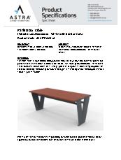 Astra Street Furniture Paris suite – DDA table wood grain aluminium specifications
