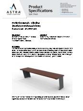 Astra Street Furniture Paris suite – slimline flat bench Merbau slat specifications