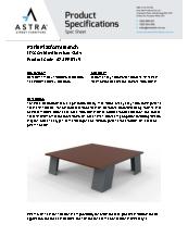 Astra Street Furniture Paris suite – platform bench Merbau specifications