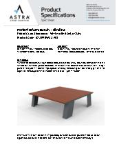 Astra Street Furniture Paris suite – slimline platform bench wga specifications