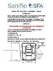 Saniflos 610 excavation and ballast instructions
