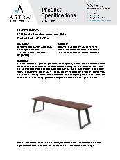 Astra Street Furniture Vienna suite – bench Merbau specifications