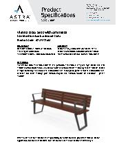 Astra Street Furniture Vienna suite – DDA seat Merbau (arms) specifications