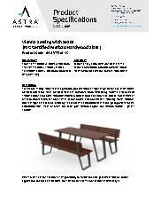 Vienna picnic setting with seats - Merbau hardwood specification