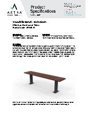 Astra Street Furniture Woodville 1500 bench - Merbau hardwood specification