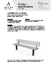 Astra Street Furniture Woodville seat 1800 in-ground - anodised aluminium specification