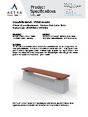 Astra Street Furniture Woodville 1500 plinth mount - Western Red Cedar specification