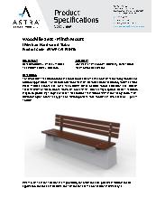 Astra Street Furniture Woodville seat 1500 plinth mount - Merbau hardwood specification