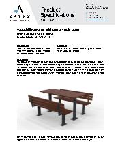 Astra Street Furniture Woodville picnic setting with seats bolt down - Merbau hardwood specification